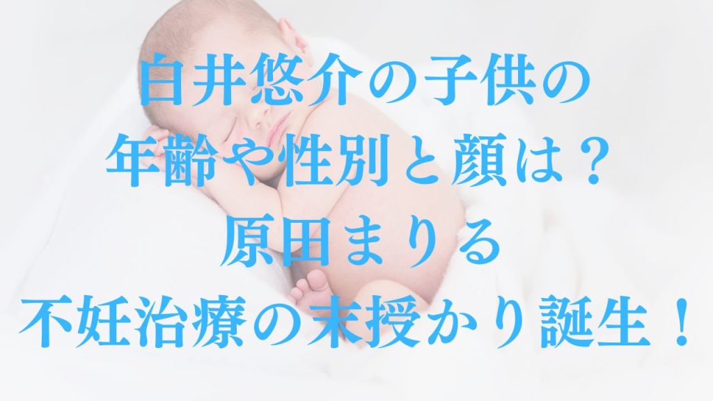 白井悠介の子供の年齢や性別と顔は？原田まりる不妊治療の末授かり誕生！
